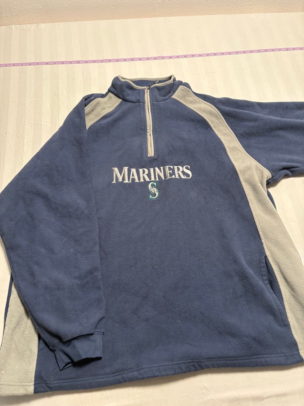 Lee Sport Seattle Mariners Quarter-Zip Fleece Pullover 2XL